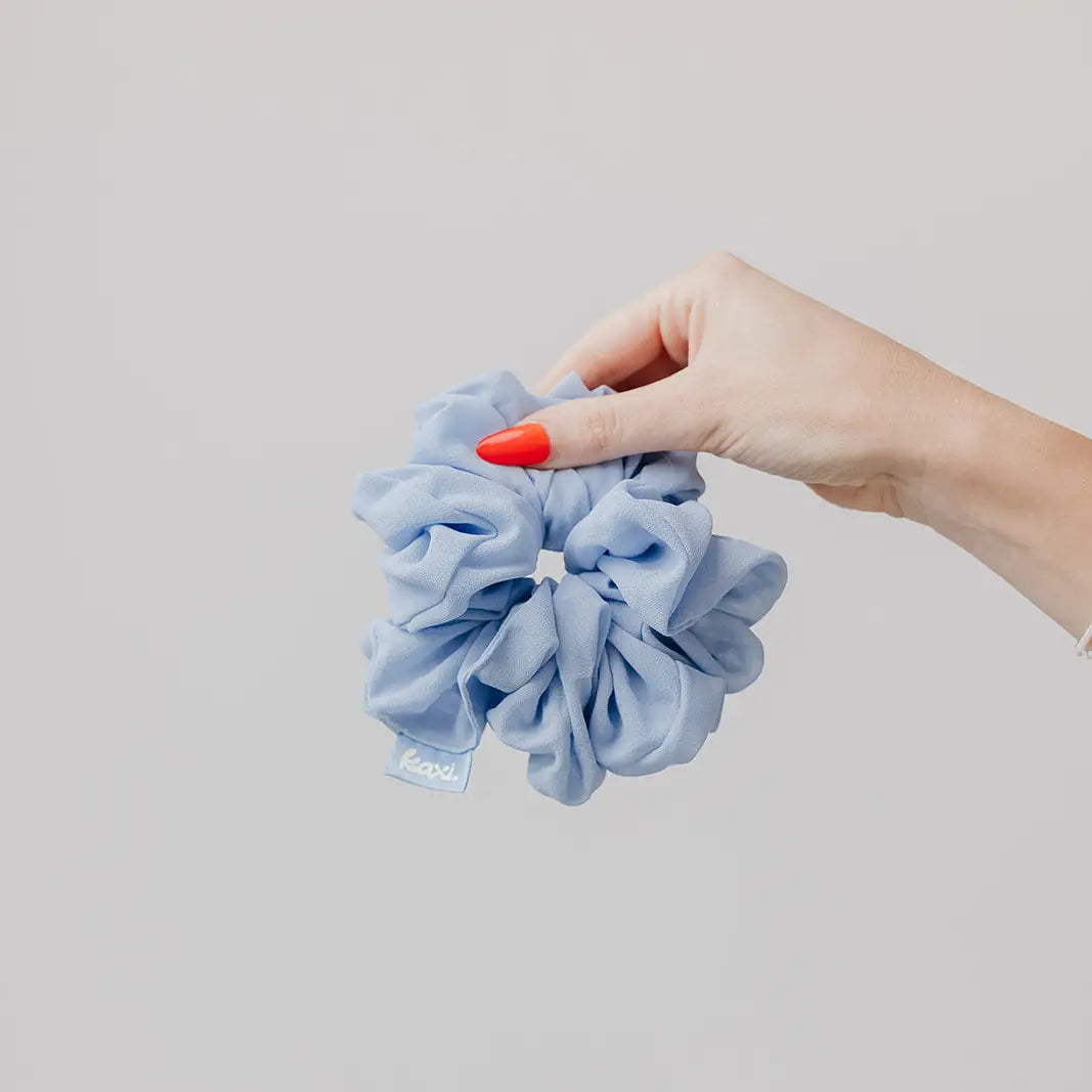 Oversized Chiffon Scrunchie | Dusty Blue