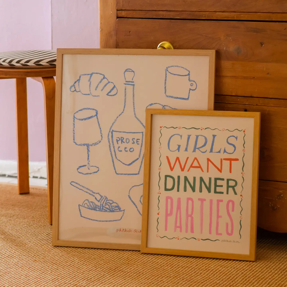 "Girls Want Dinner Parties" Art Print | 8x10