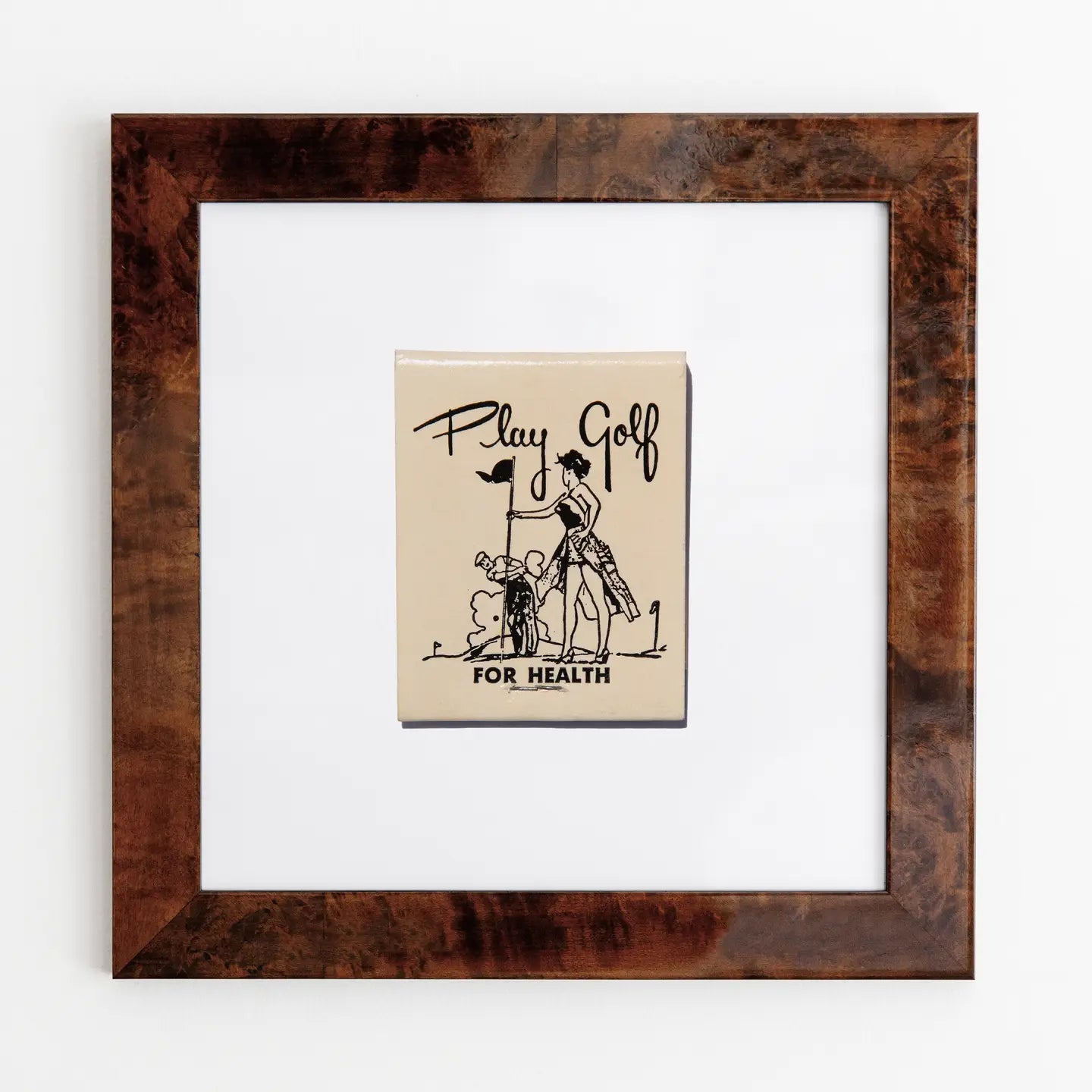 Play Golf For Health Matchbook Art Print | 12x12