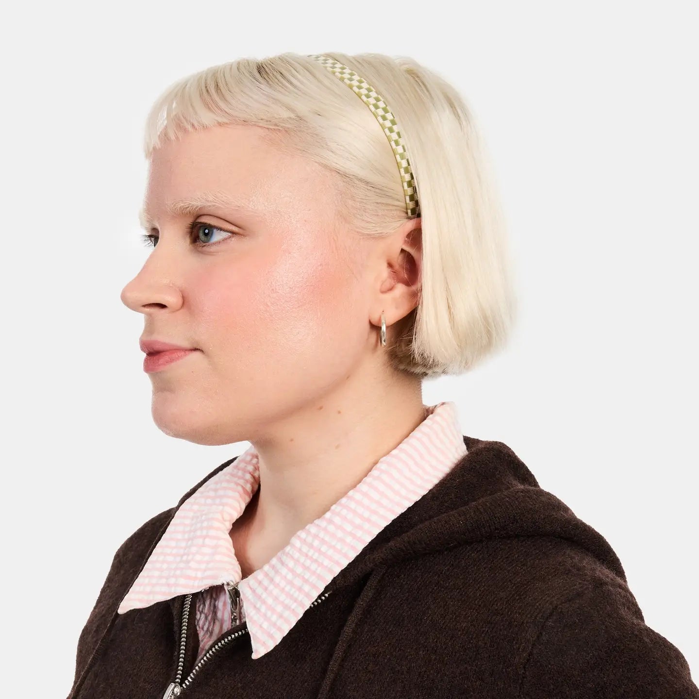 Chunks Classic Headband | Olive Check