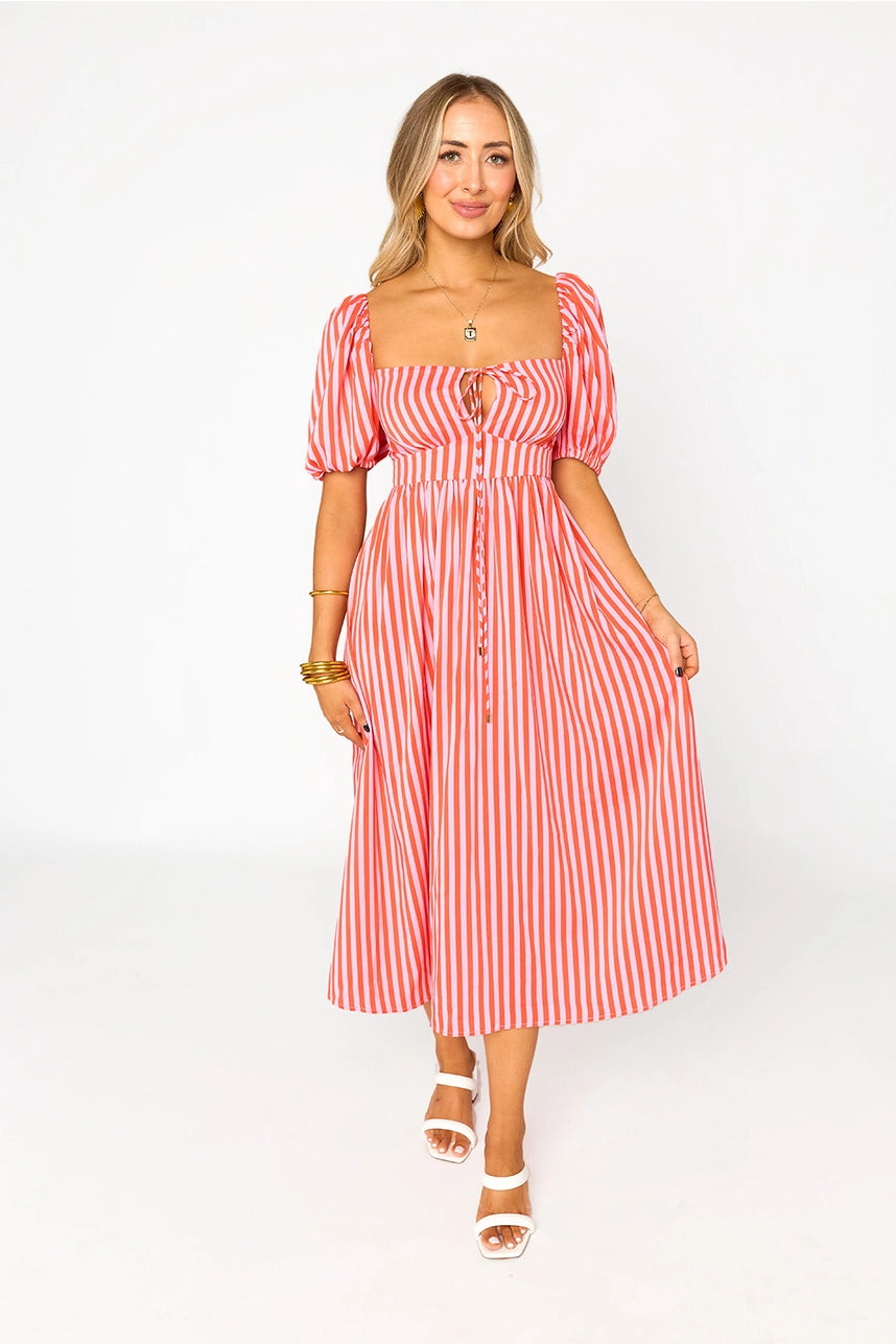 Buddy Love Olsen Midi Dress | Red Stripe