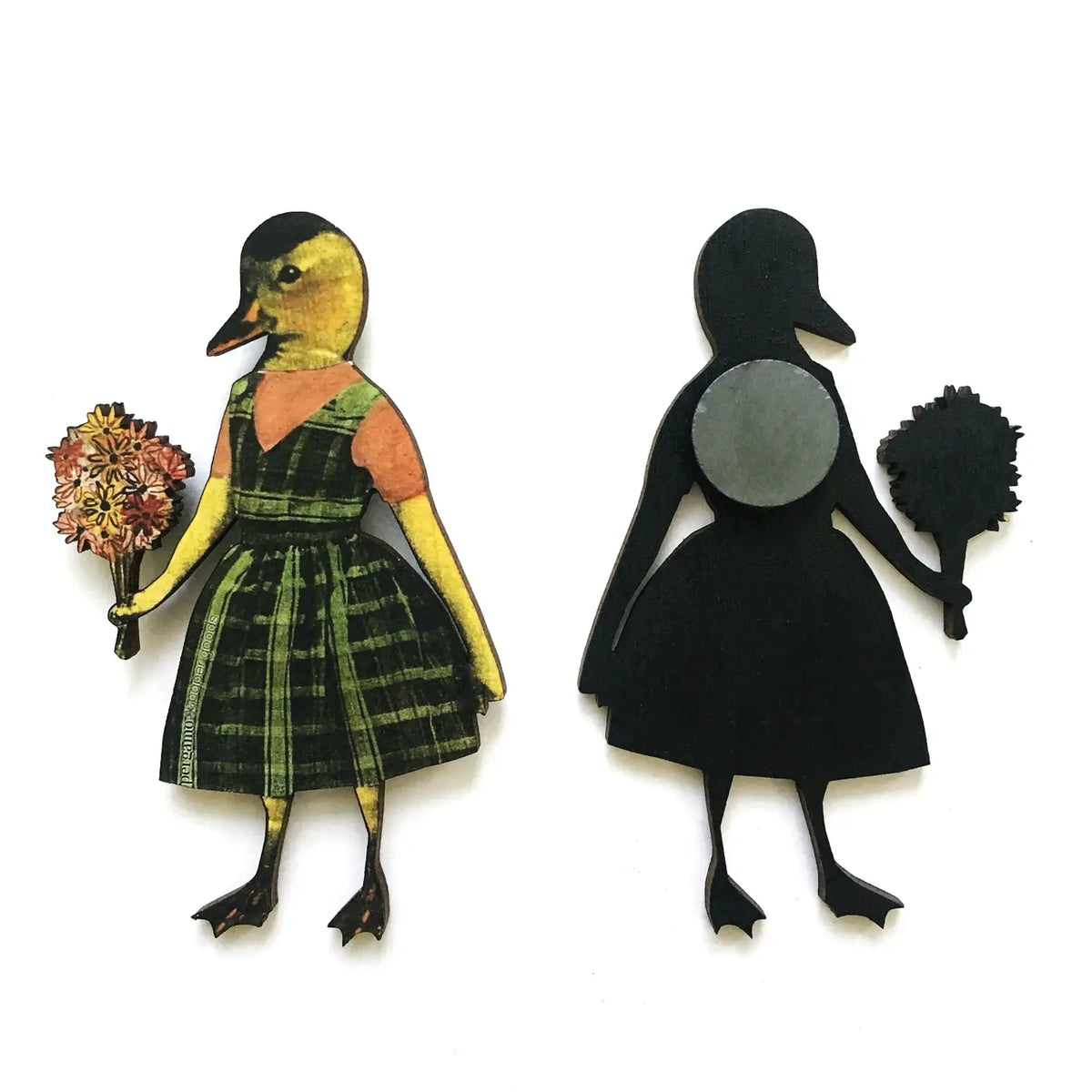 Wooden Magnet | Duck Girl