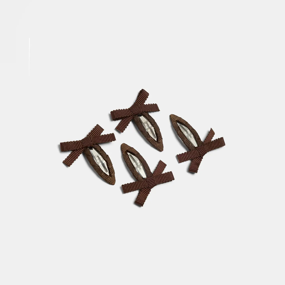 Chunks Bow Snap Clips | Chocolate