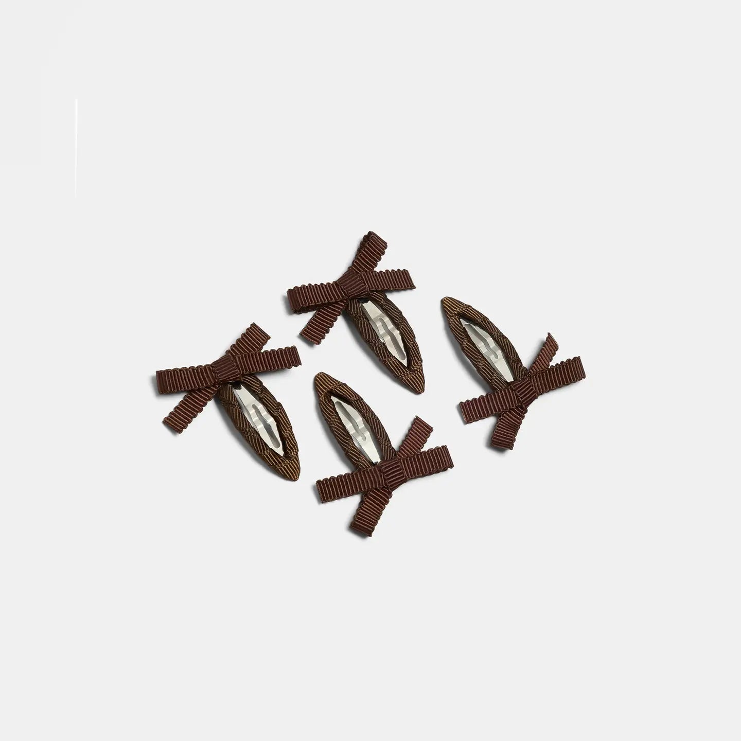 Chunks Bow Snap Clips | Chocolate