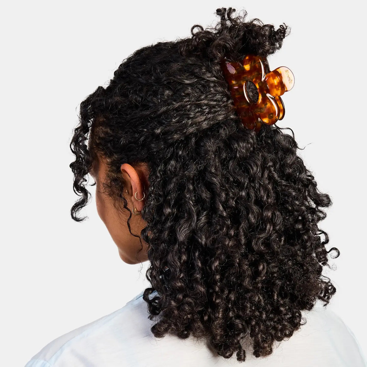 Chunks Flower Claw Clip | Honey Check