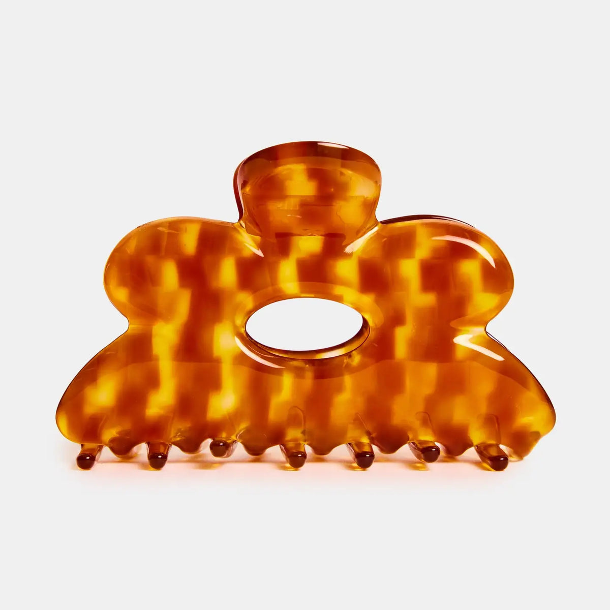 Chunks Flower Claw Clip | Honey Check
