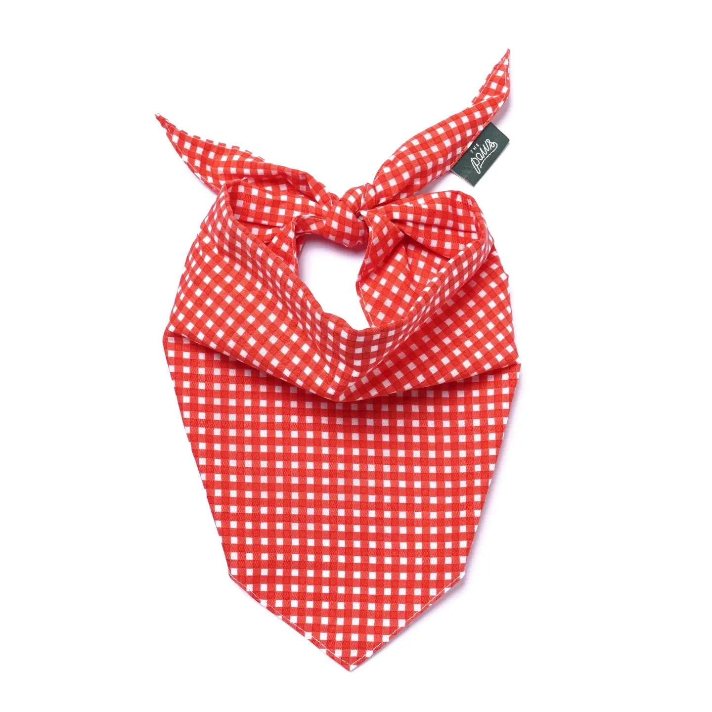 The Paws Dog Bandana | Red Gingham