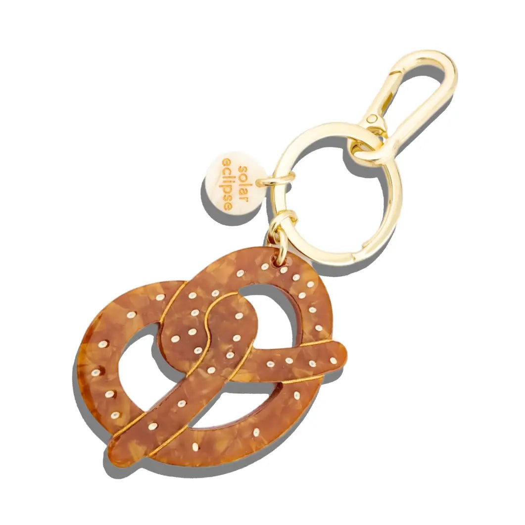 Hand-Painted Pretzel Bag Charm &amp; Keychain