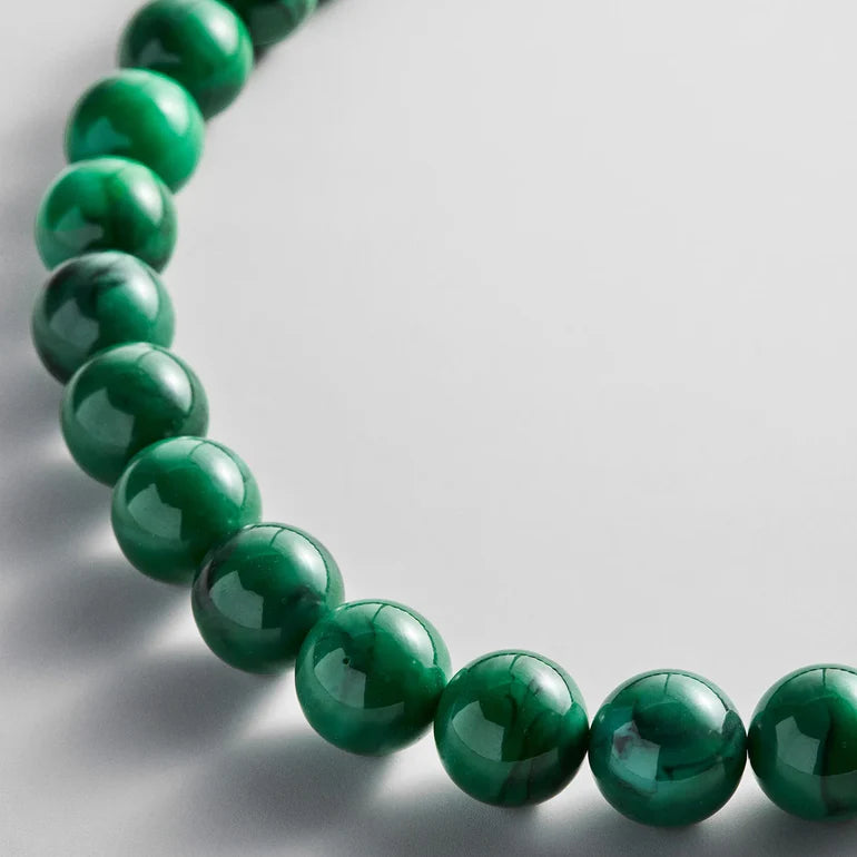 Mini Jane Beaded Necklace | Malachite