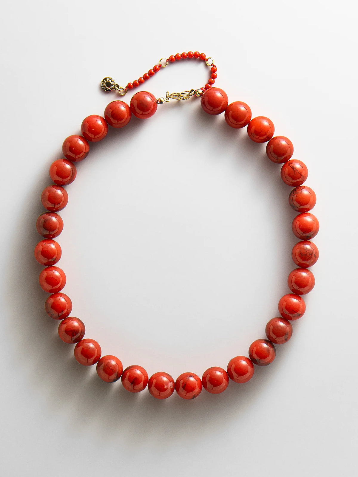 Mini Jane Beaded Necklace | Red Jasper