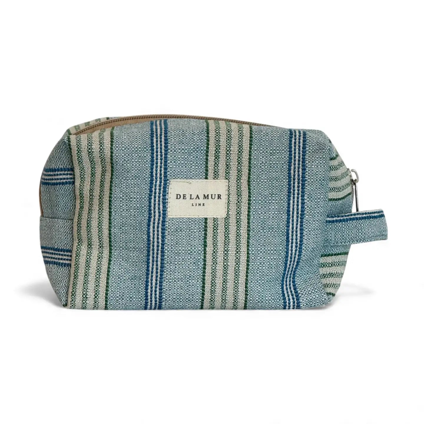 De La Mur Squared Makeup Pouch | Cata Blue Stripe