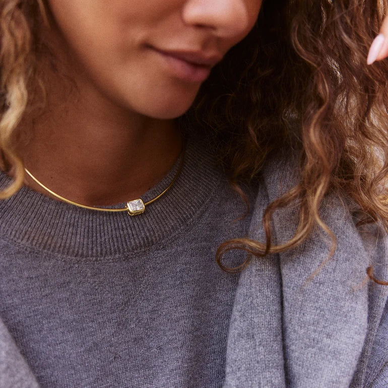 Bauble Bar Stacey CZ Collar Necklace