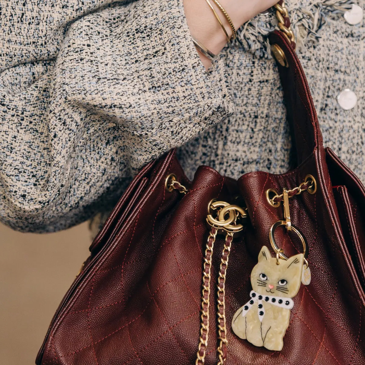 Scarf Kitten Bag Charm
