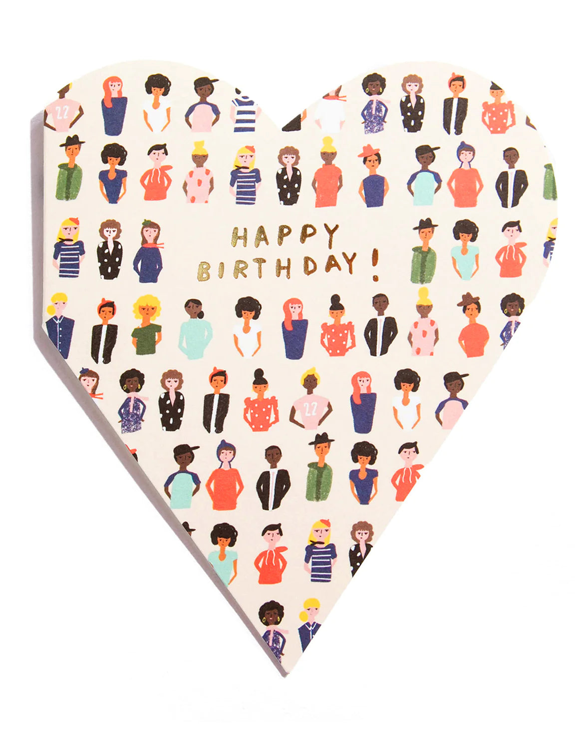 Heartfelt Friends Shaped Birthday Card