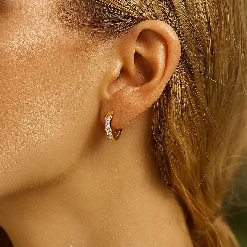 Ellie Vail Tinsley Huggie Hoop Earring | Gold