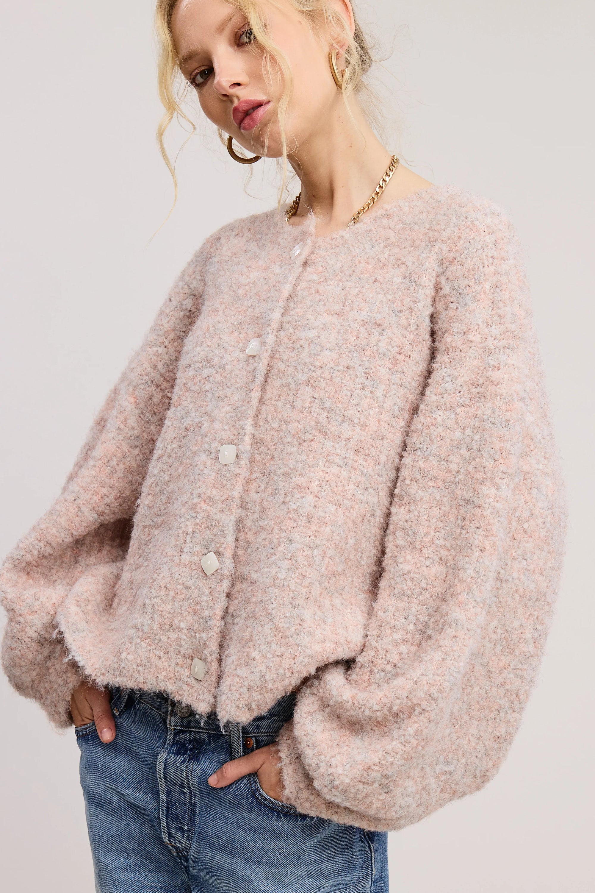 Oversized Cardigan | Blush