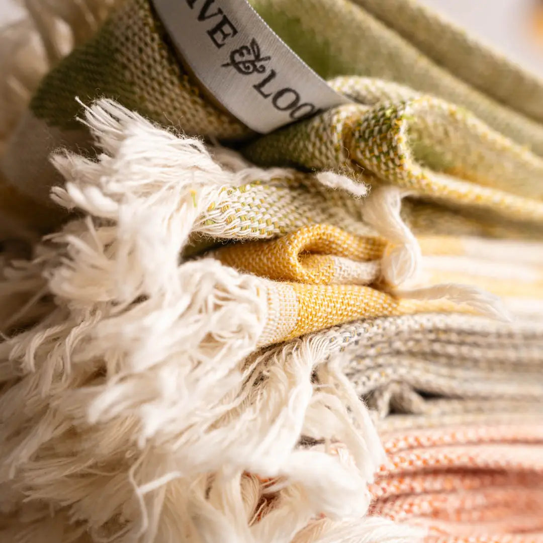 Hand-Stitched Kitchen Towel Set | Olives
