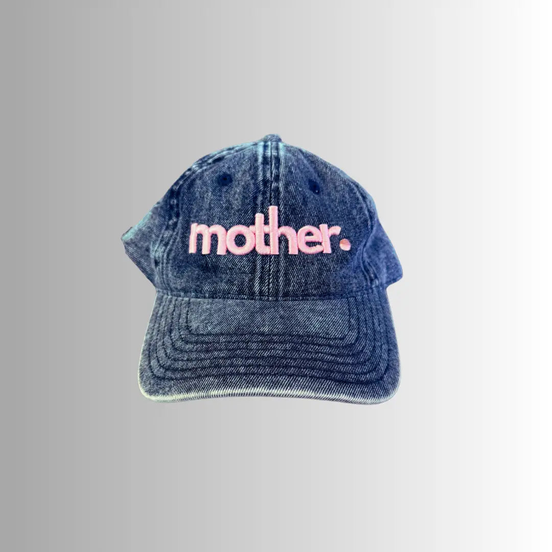 Mother Embroidered Dad Hat | Washed Denim