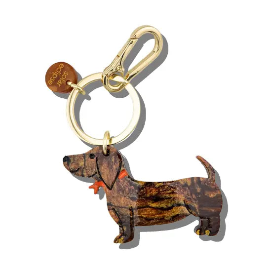 Dachshund Dog Bag Charm + Keychain
