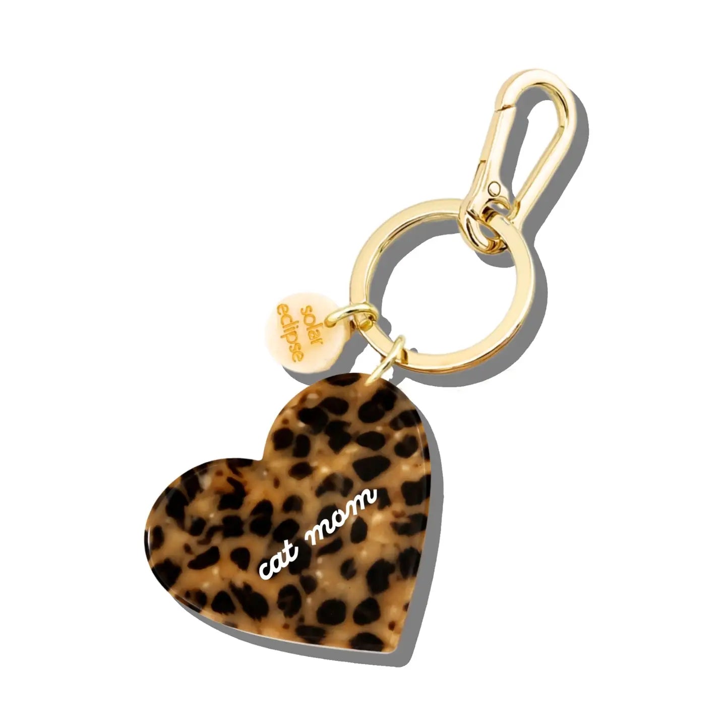 Hand-Painted Cat Mom Bag Charm + Keychain