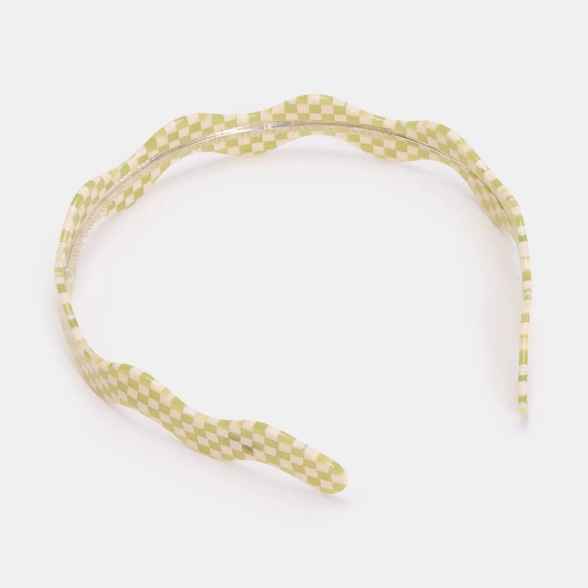Chunks Wavy Headband | Olive Check