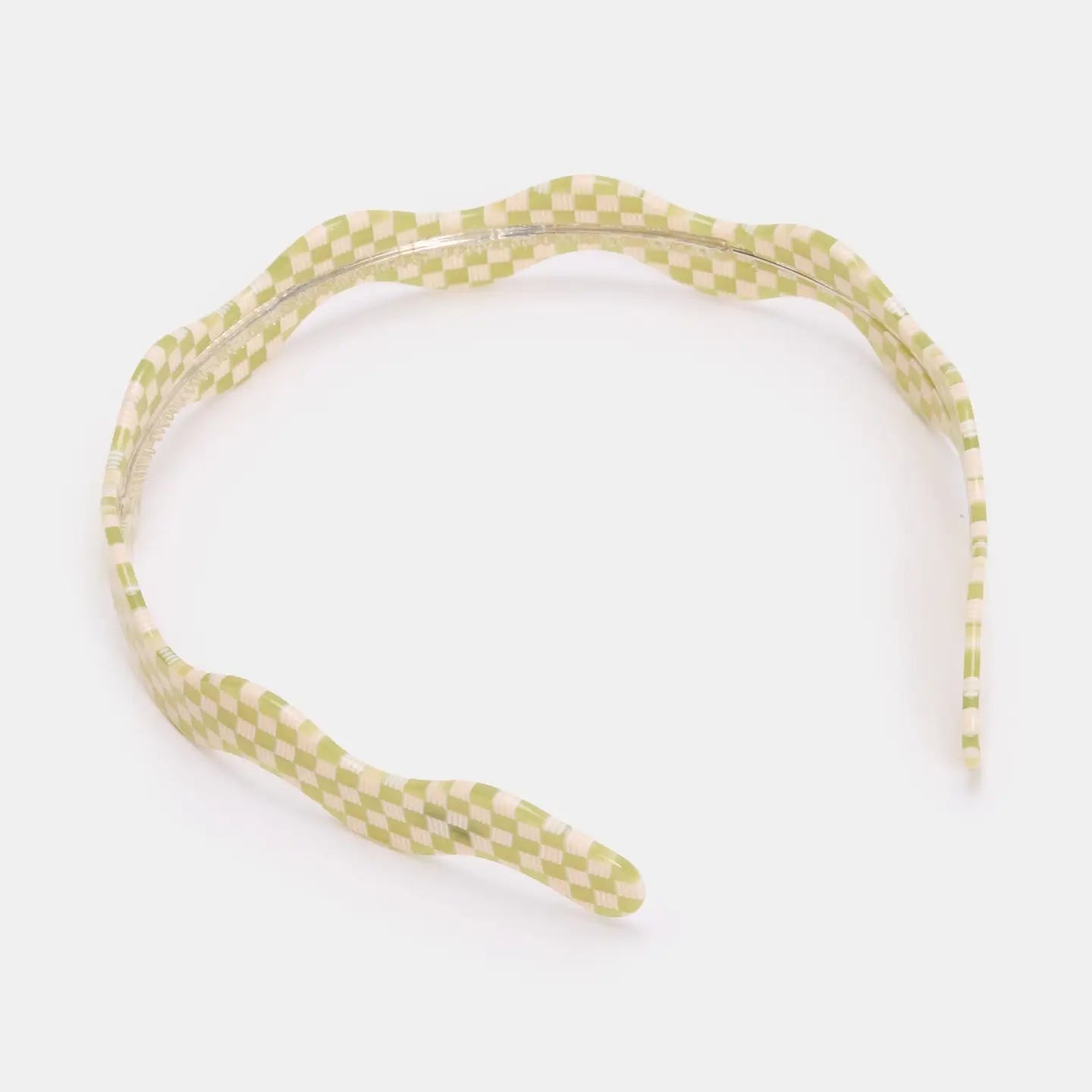 Chunks Wavy Headband | Olive Check