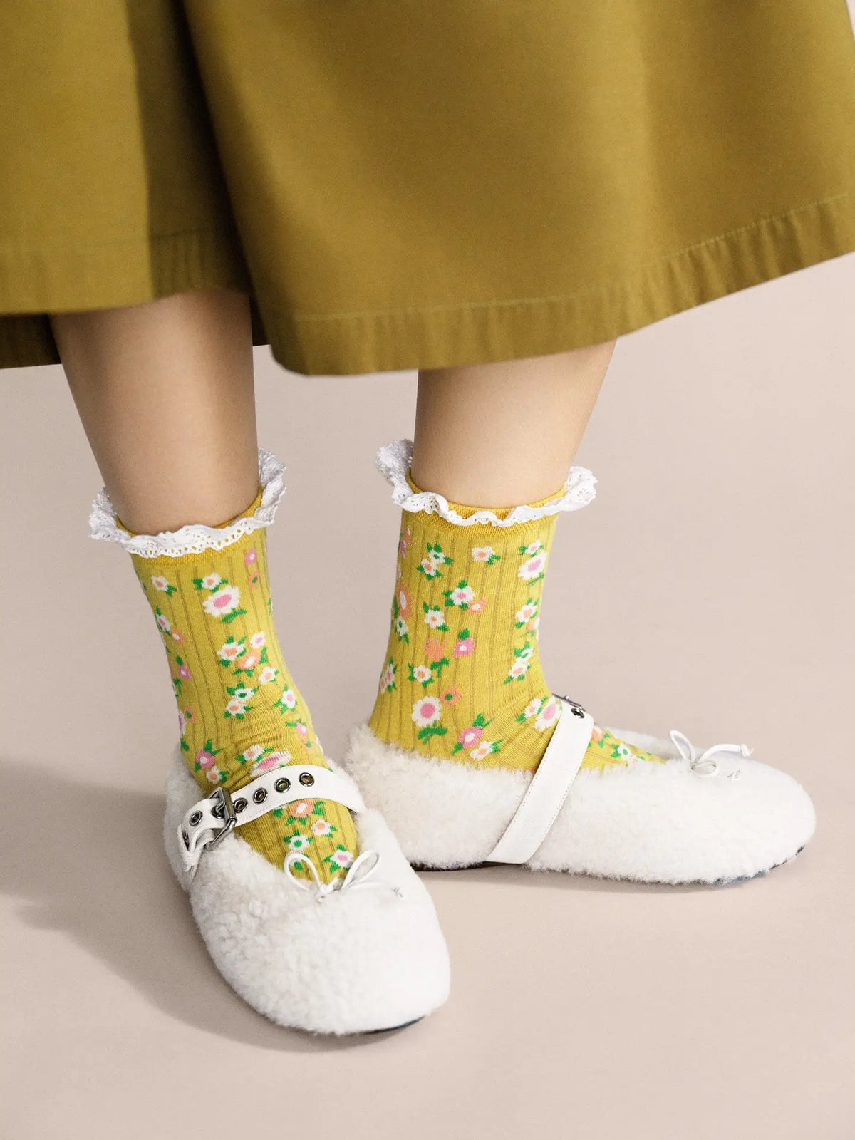 Hansel From Basel Crew Socks | Mellow Yellow