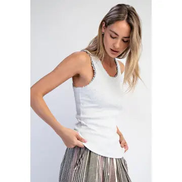 Ribbed Knit Tank | Heather Grey