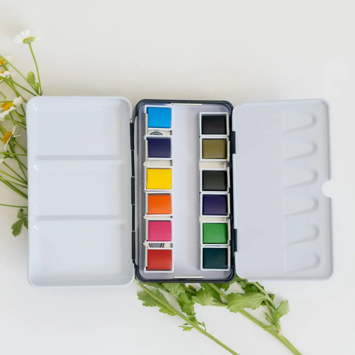 12 Color Mini Travel Watercolor Pallete