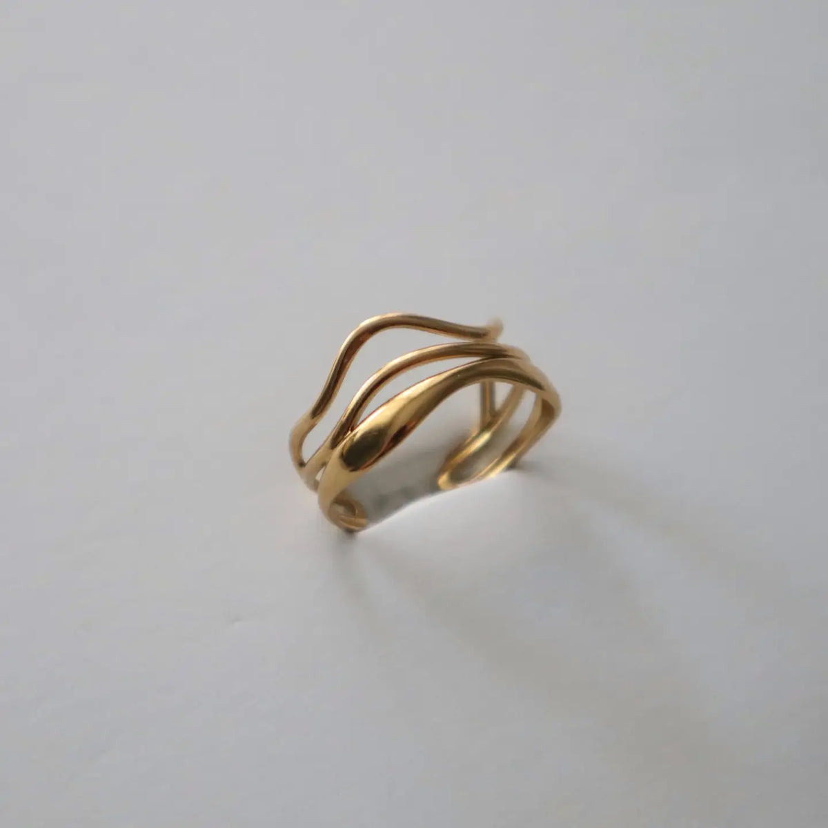 Wavy Stacking Adjustable Ring