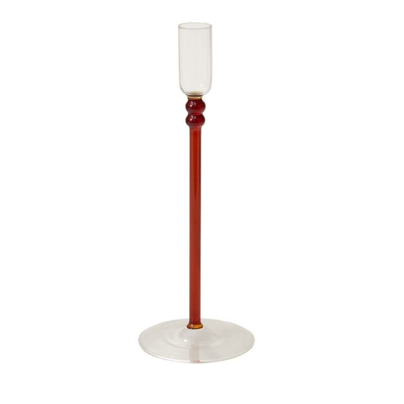 Amber Glass Candleholder