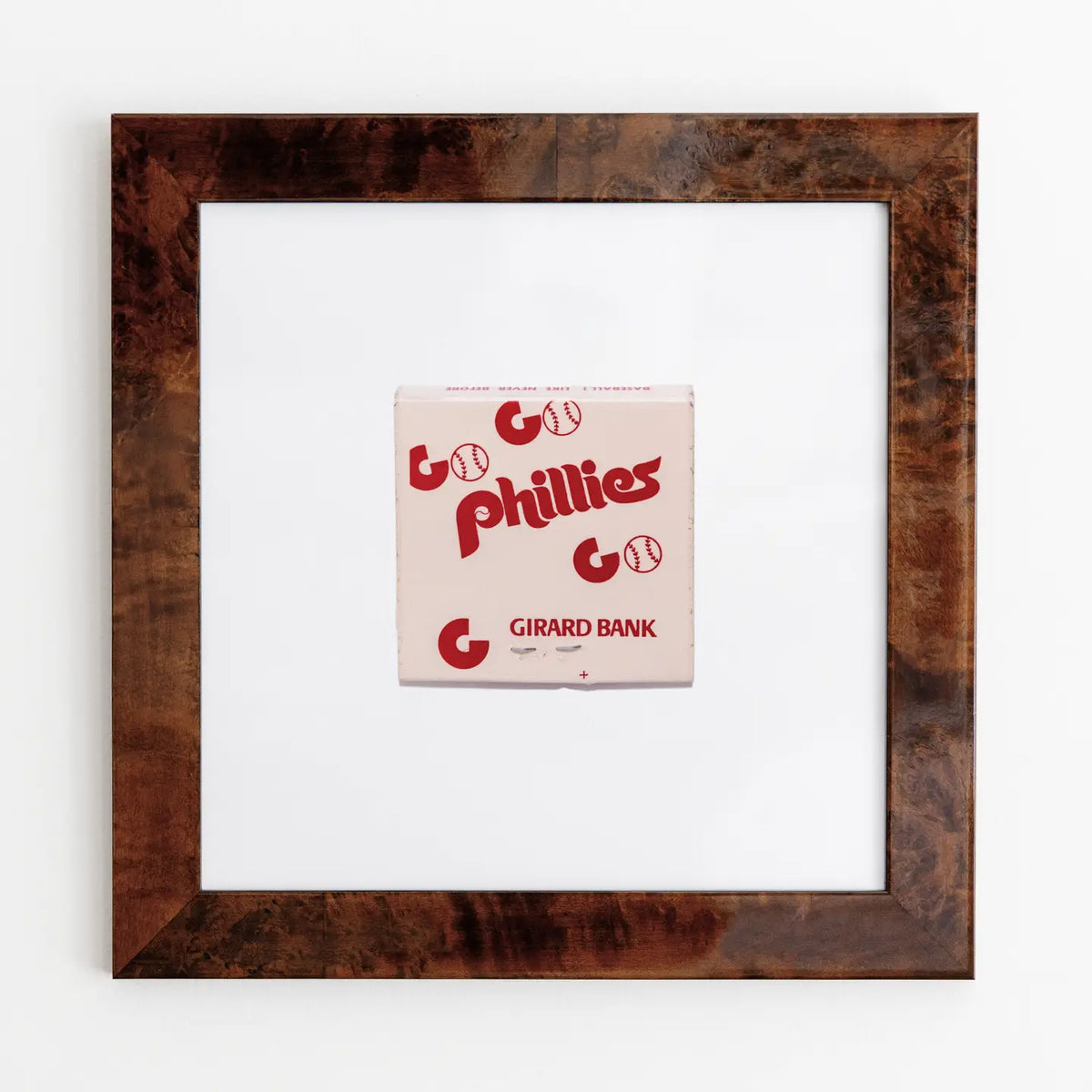 Cream Phillies Matchbook Art Print | 12x12