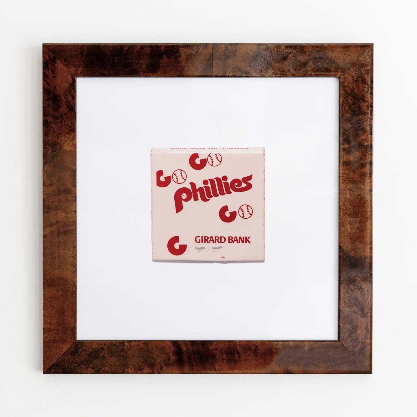 Cream Phillies Matchbook Art Print | 12x12