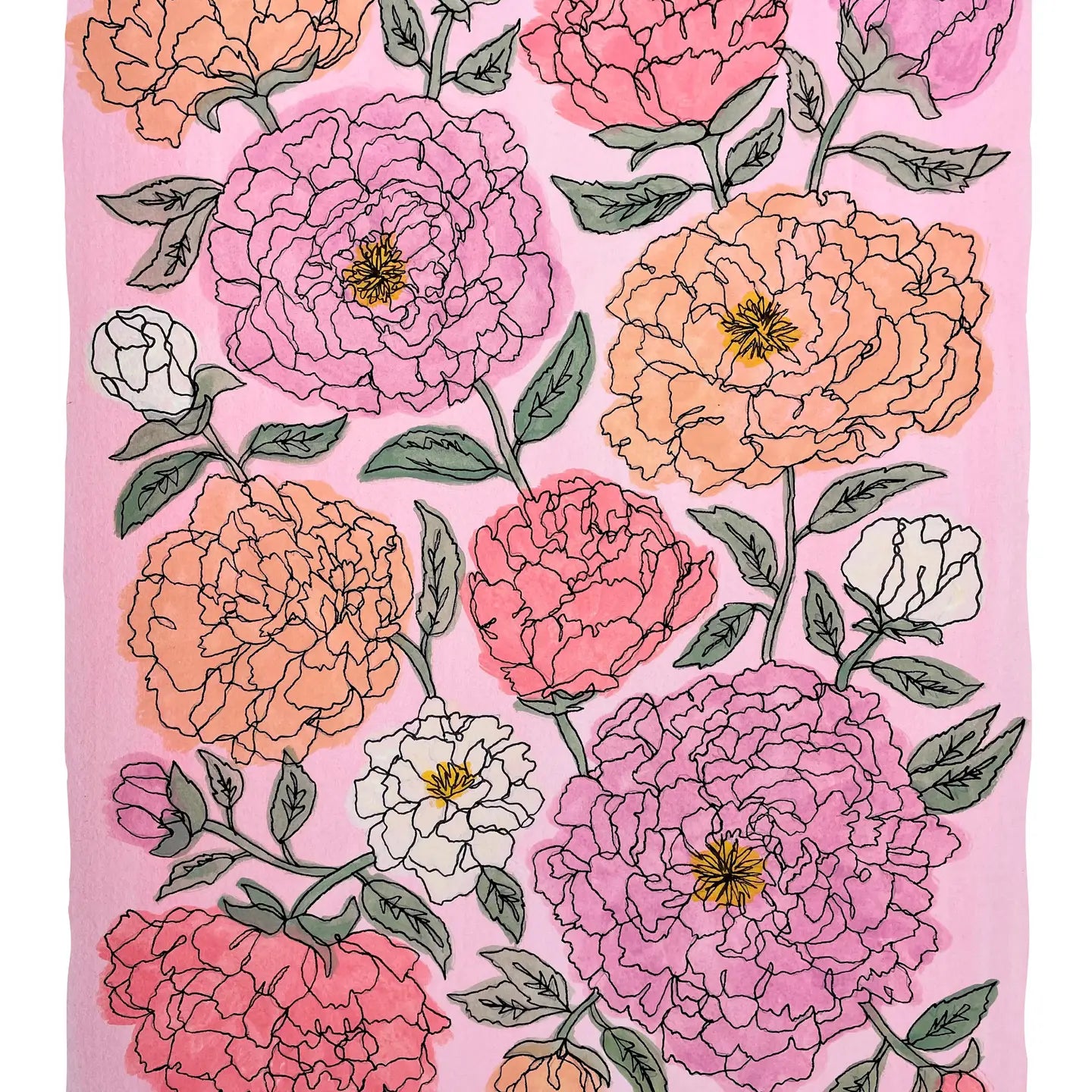 Kim Hoppe Art Print | Pastel Peonies