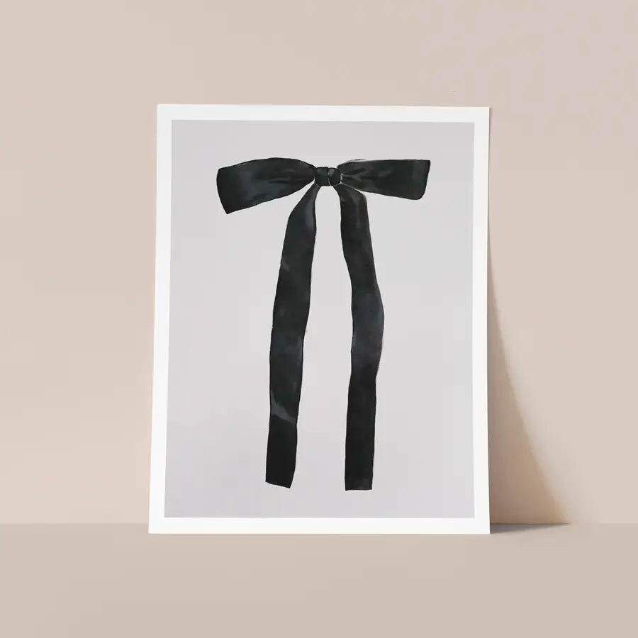 Black Bow Art Print
