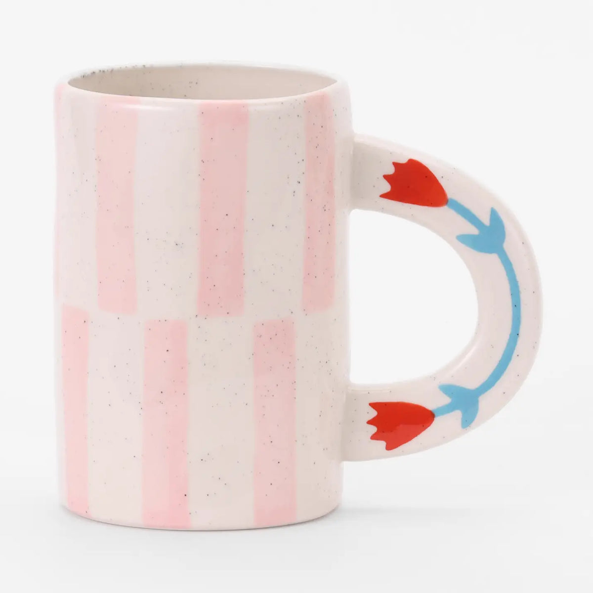 Ceramic Coffee Mug | Pink Stripe