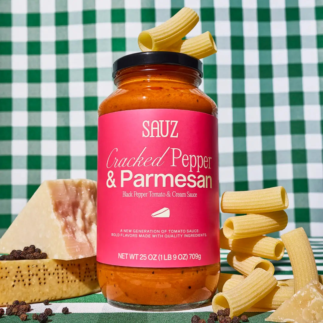 Sauz Pasta Sauce | Cracked Pepper & Parmesan 25 oz.