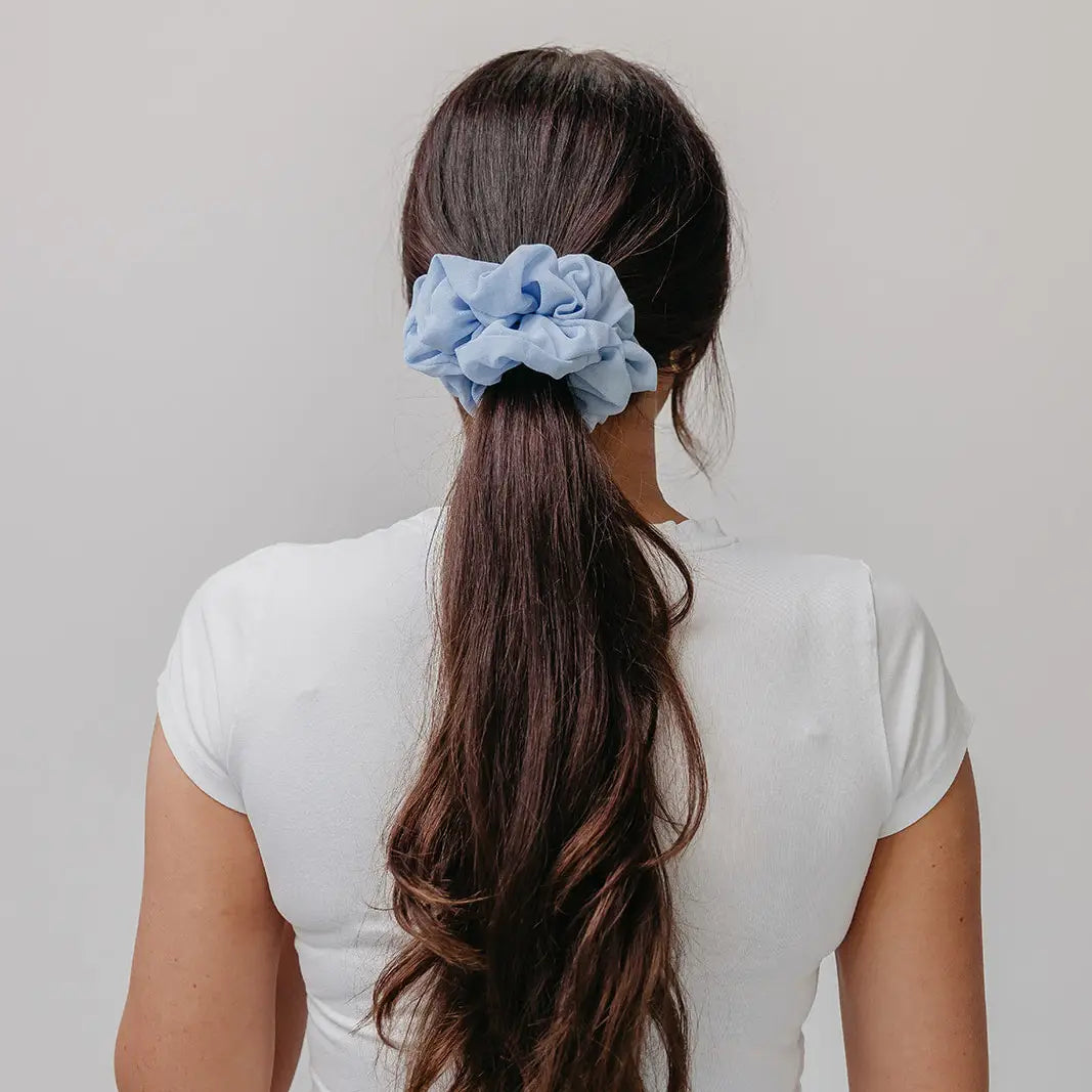 Oversized Chiffon Scrunchie | Dusty Blue