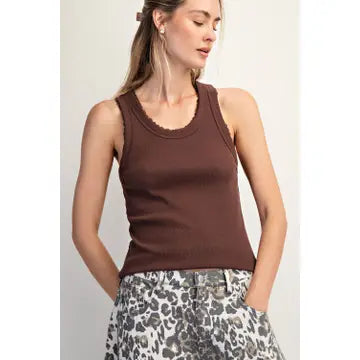 Ribbed Knit Tank | Umber