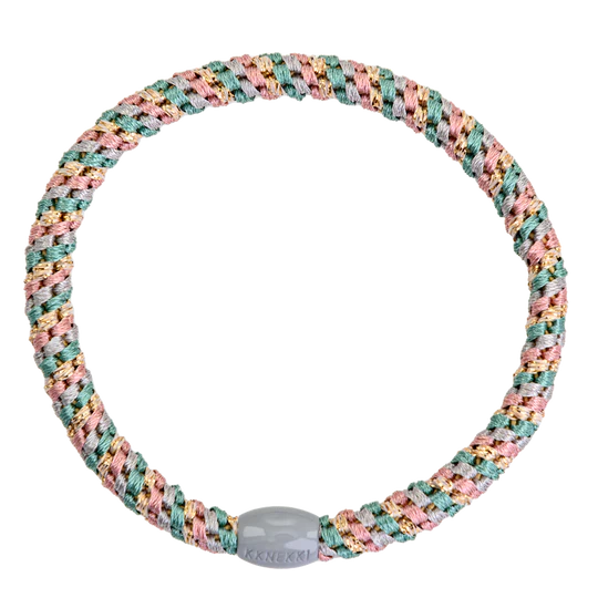 Kknekki Hair Tie | Slim Mix Faded Green Pink