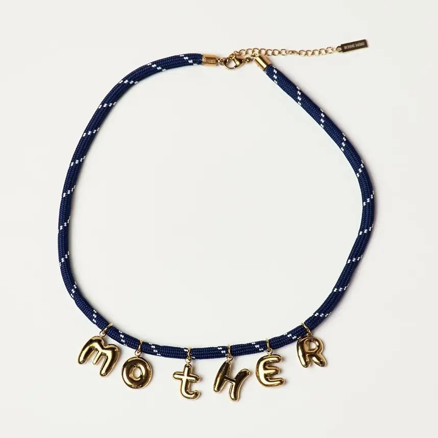 Bonne Mere Mother Necklace | Navy