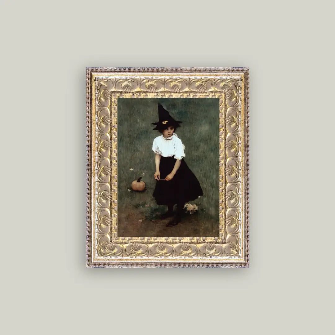 Little Witch Framed Art Print | 8"x10"