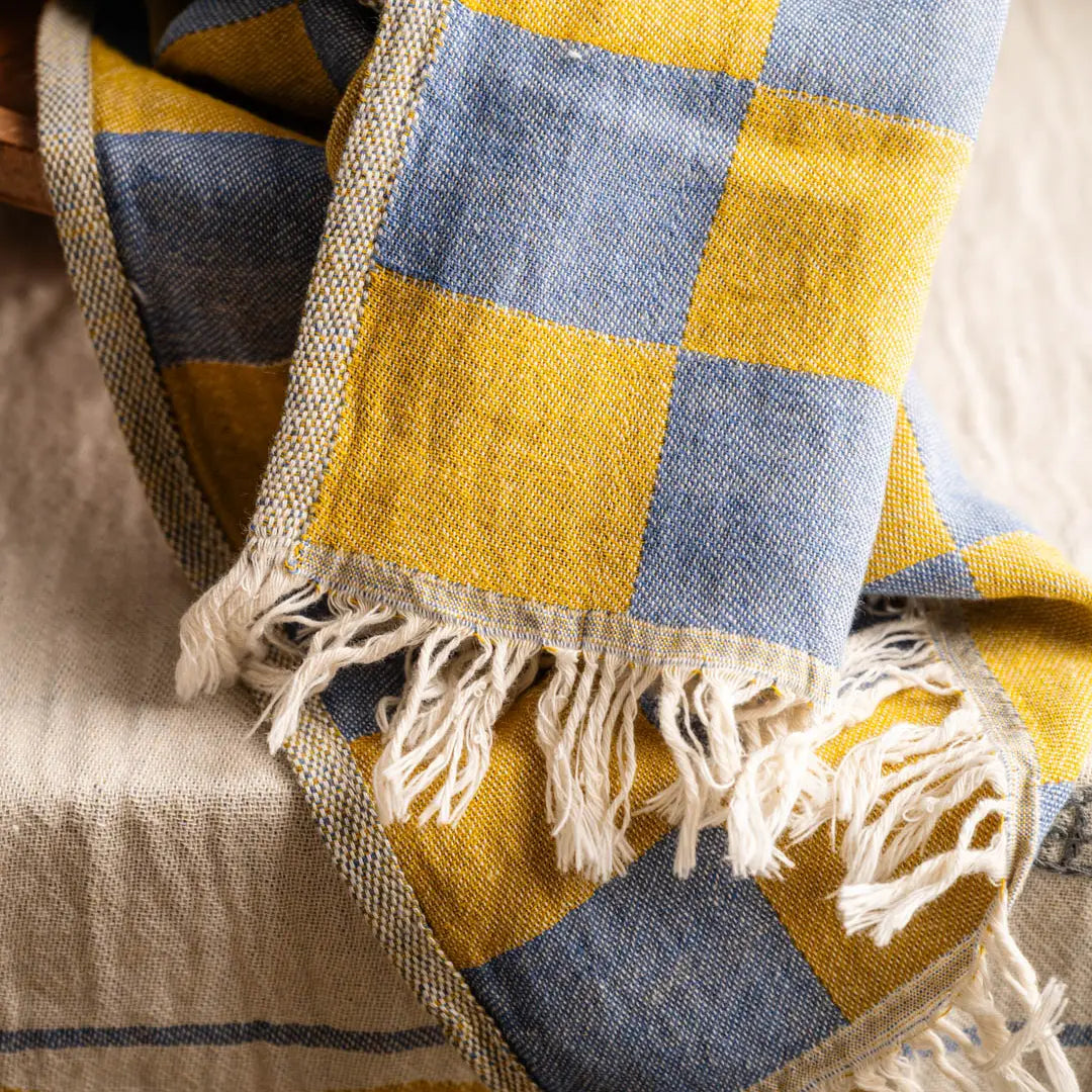 Hand-Stitched Kitchen Towel Set | Sardines