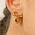 Non-Tarnish Dainty Bow Heart Earring