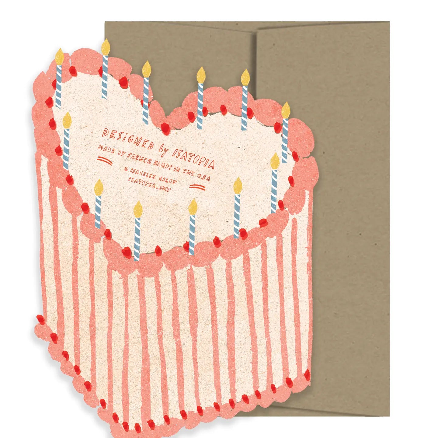 Heart Cake Birthday Die Cut Card