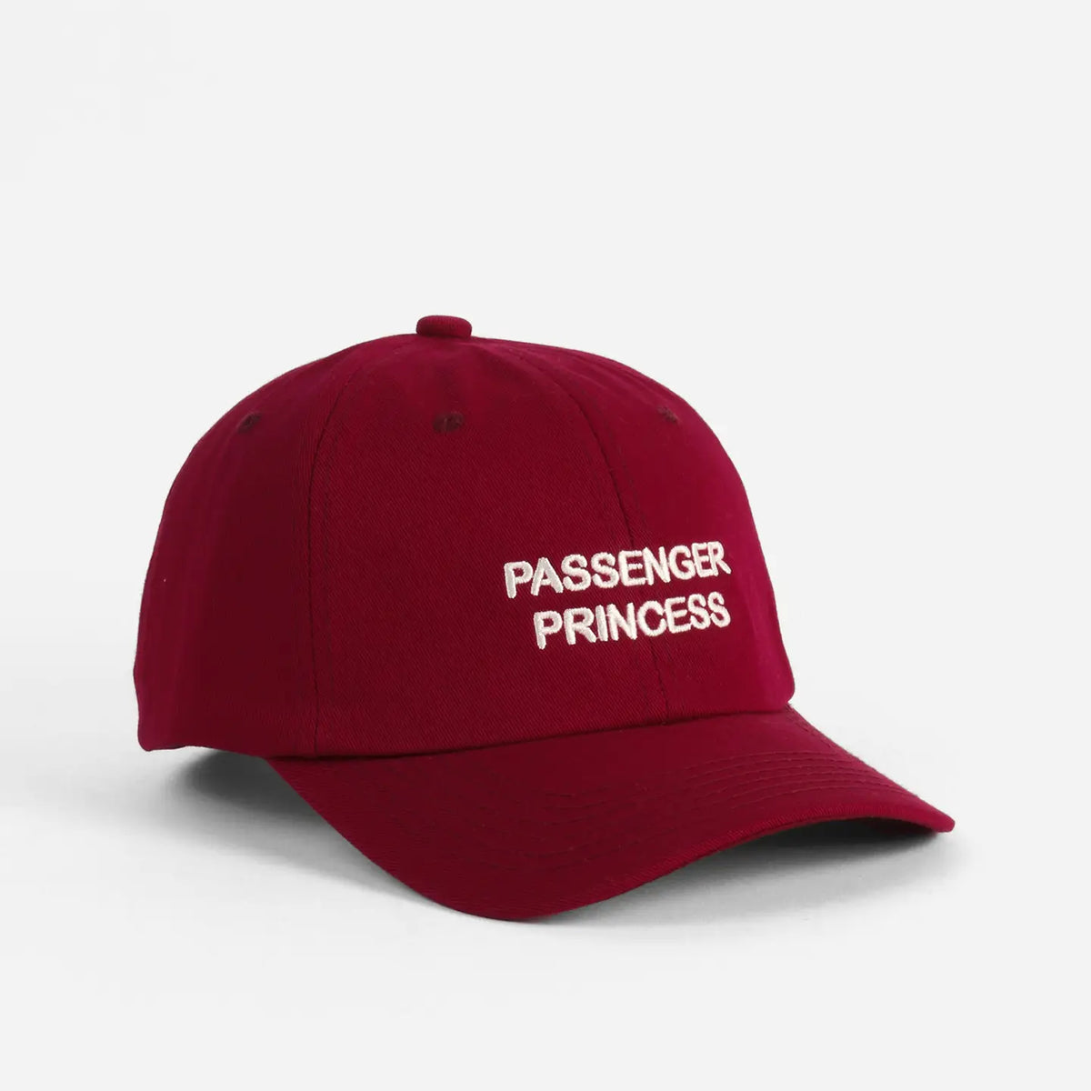 Intentionally Blank Baseball Hat | Passenger Princess in Maroon