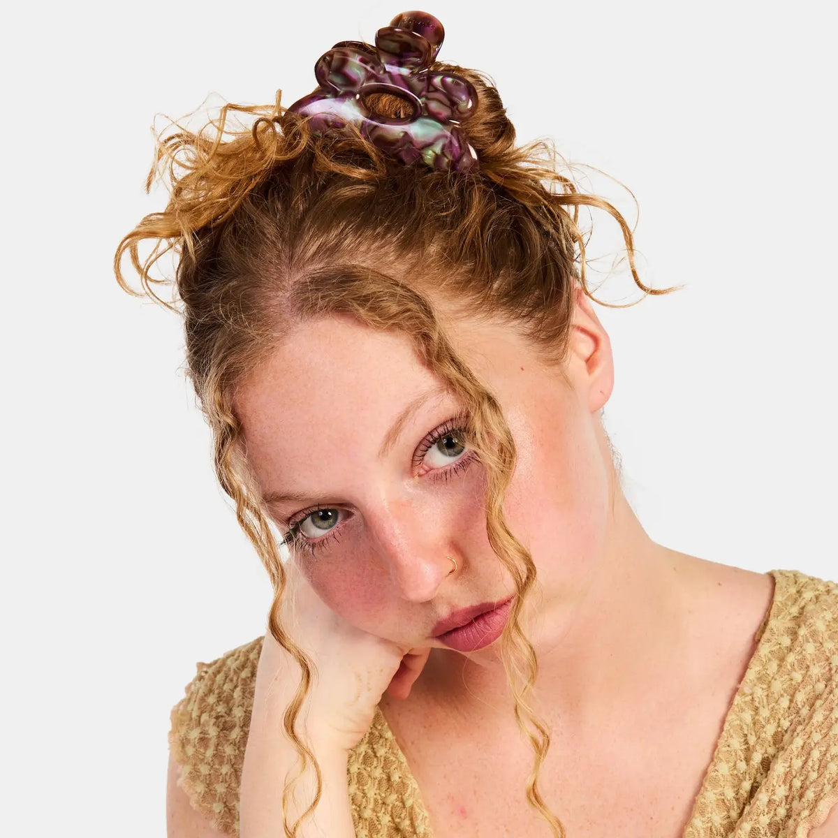Chunks Flower Claw Clip | Purple Haze