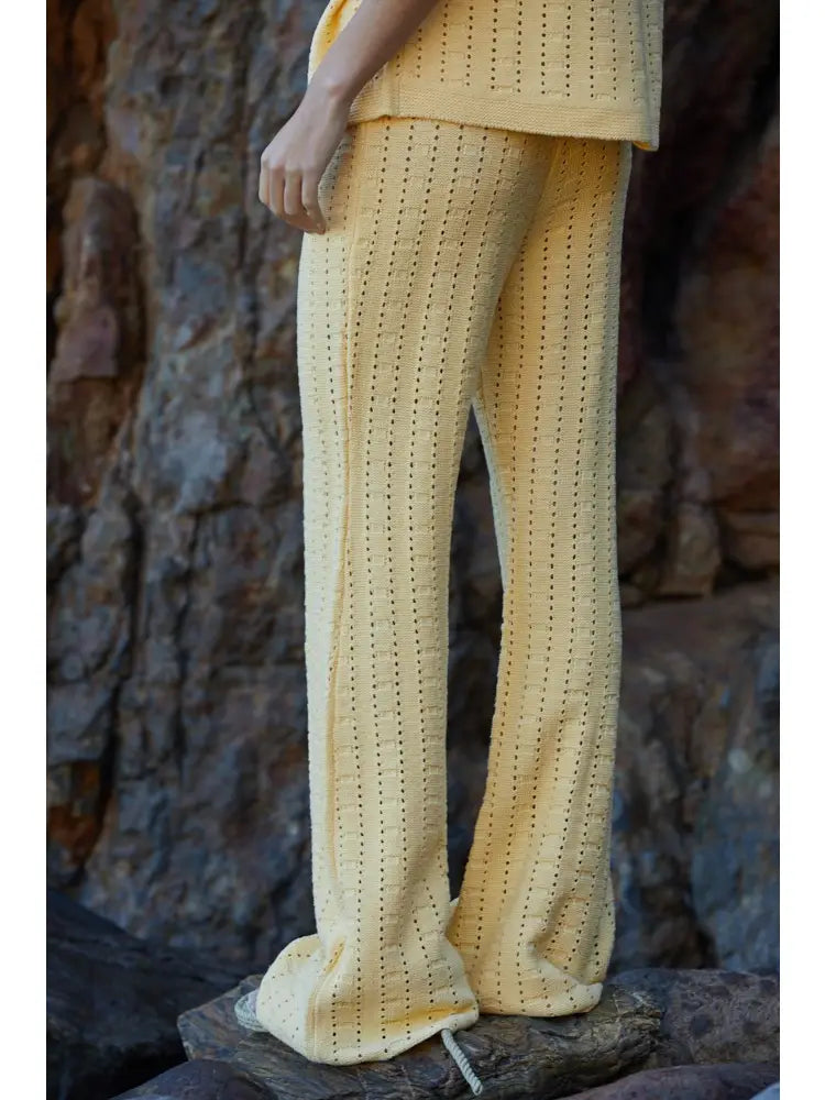 Butter Yellow Knit Pants