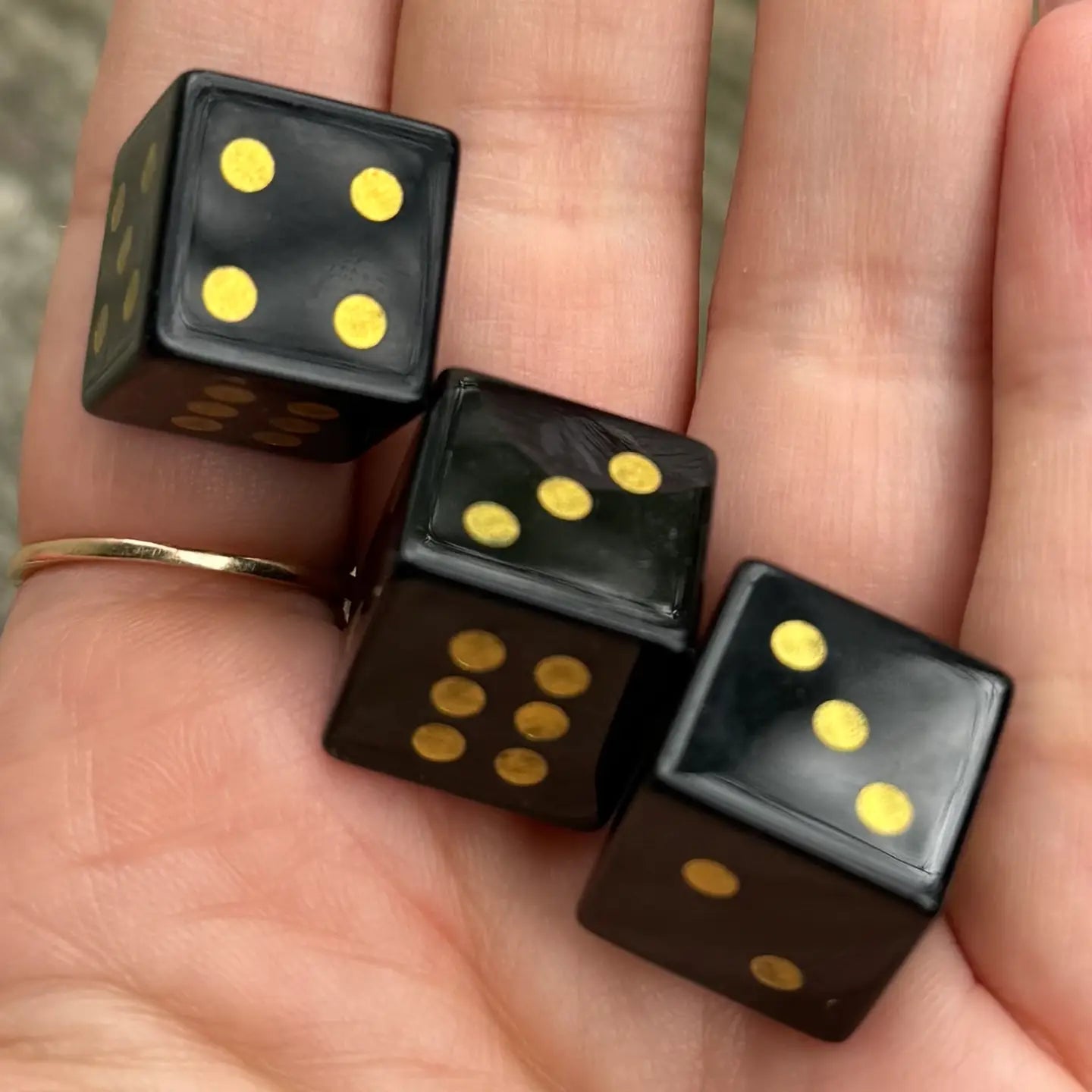 Black Obsidian Crystal Carved Dice | Mini Grounding Stone Die
