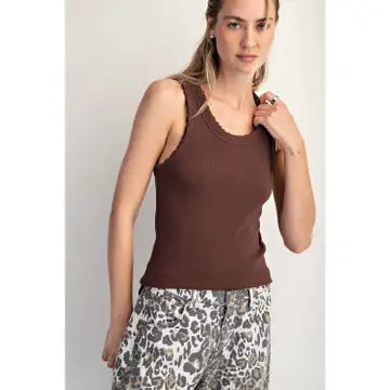Ribbed Knit Tank | Umber